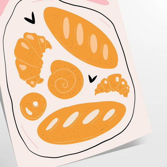 kitchen Love Bread poster captivating addition black green tones stunning wall art passion baking ideal gift charming artwork preference